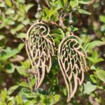 boucles d'oreilles ailes ange bois buisson