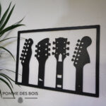 tableau bois guitare musique