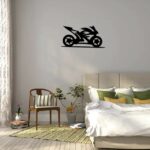 tableau moto bois moderne