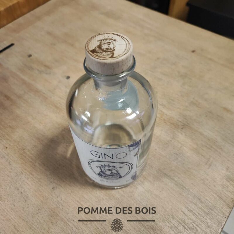 bouchon bois grave bouteille