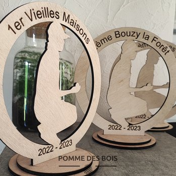 trophee bois petanque