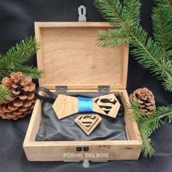noeud papillon bois superman