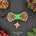 noeud papillon bois fleur de lys