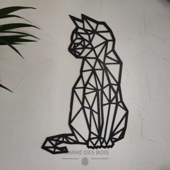 Un chat assis en origami